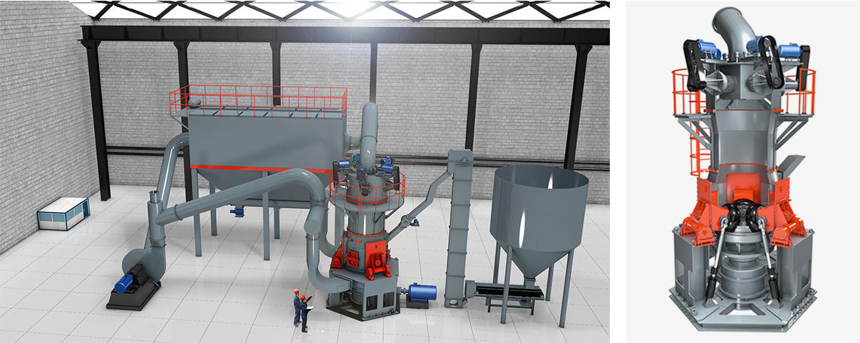 造紙用高嶺土磨粉機加工工藝流程HLMX超細(xì)立磨